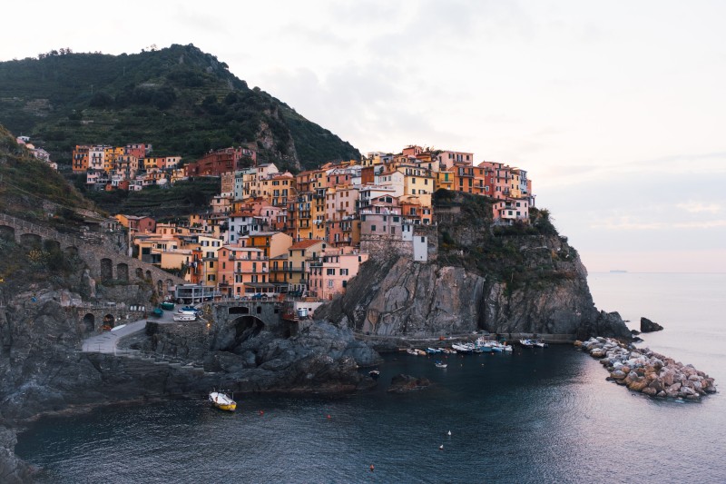 Manarola, Cinque Terre, Italië - najaar 2025